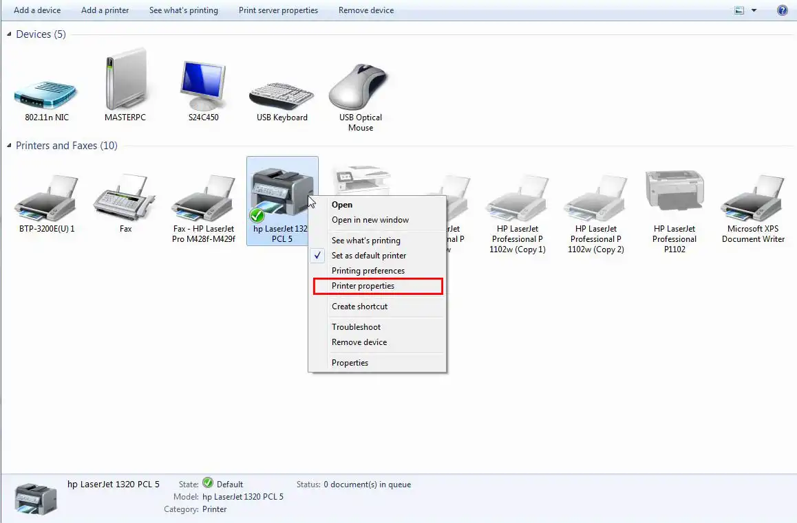 اتصال پرینتر به شبکه داخلی