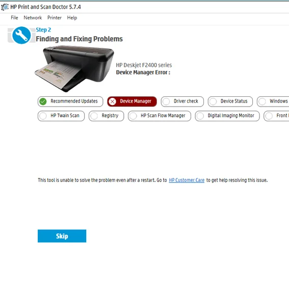 برنامه HP Print and Scan Doctor