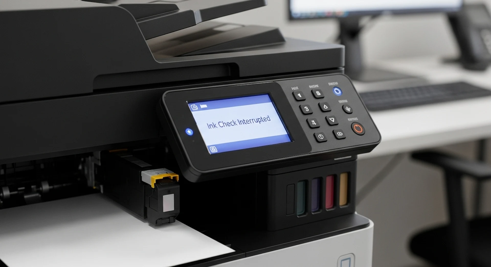 عکس شاخص قطع شدن ناگهانی چاپ در میانه کار؛ دلایل و رفع مشکل